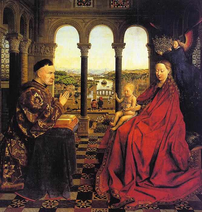 Jan Van Eyck The Virgin of Chancellor Rolin oil painting image